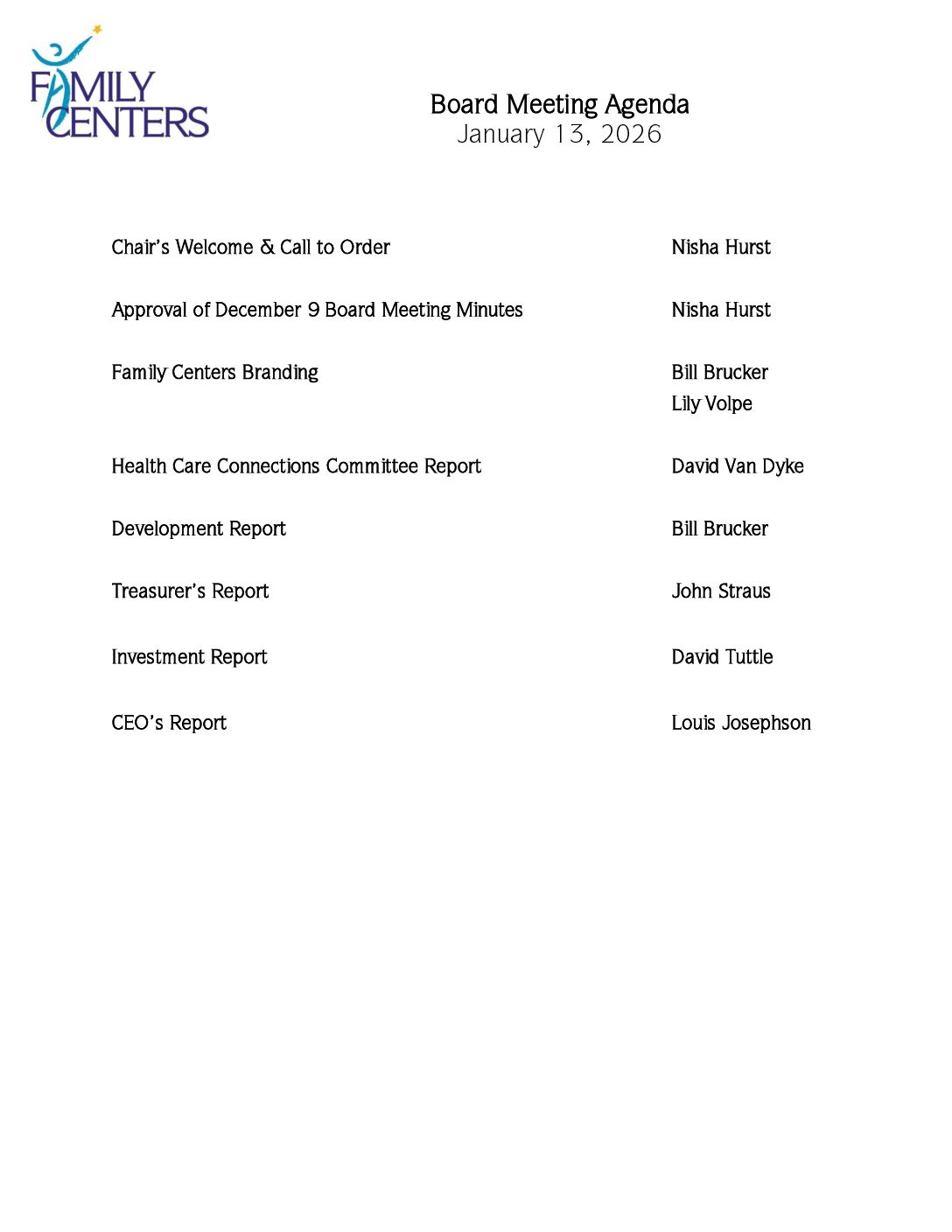 1. Board Meeting Agenda 01 13 26