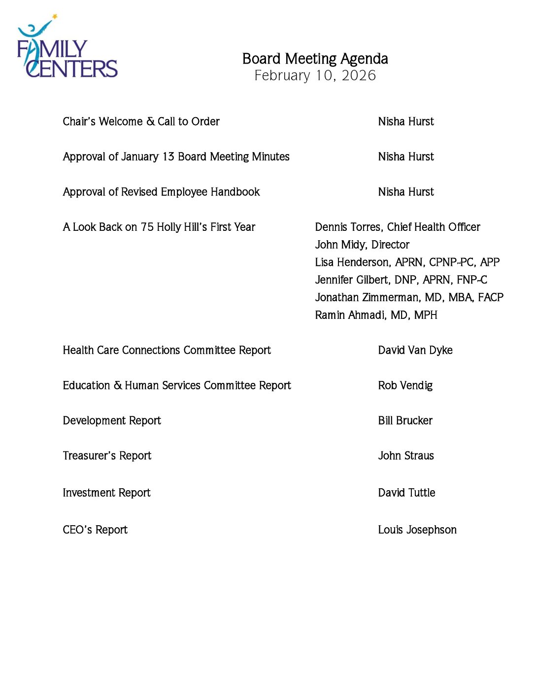 1. Board Meeting Agenda 02 10 26