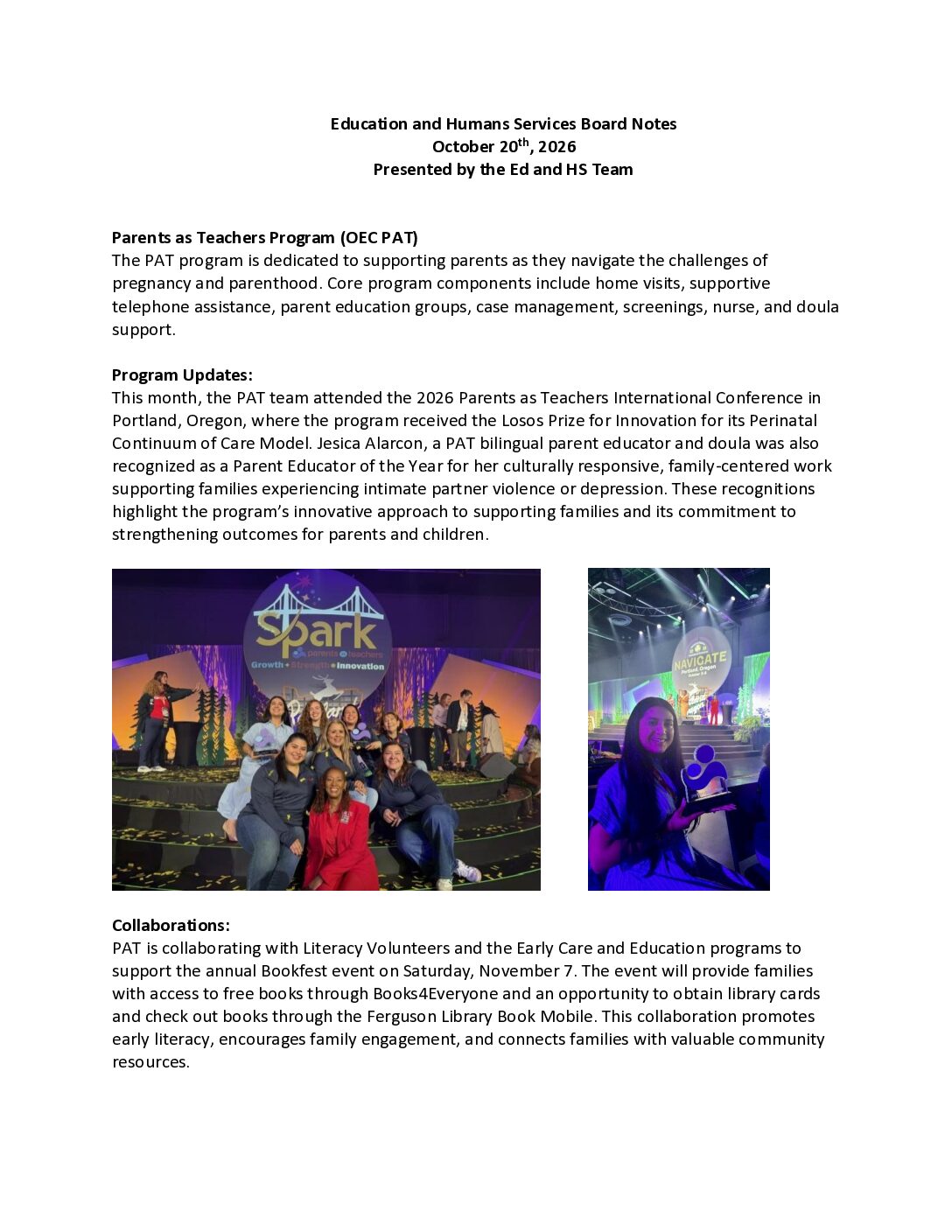 2. ED&HS Report October 2026