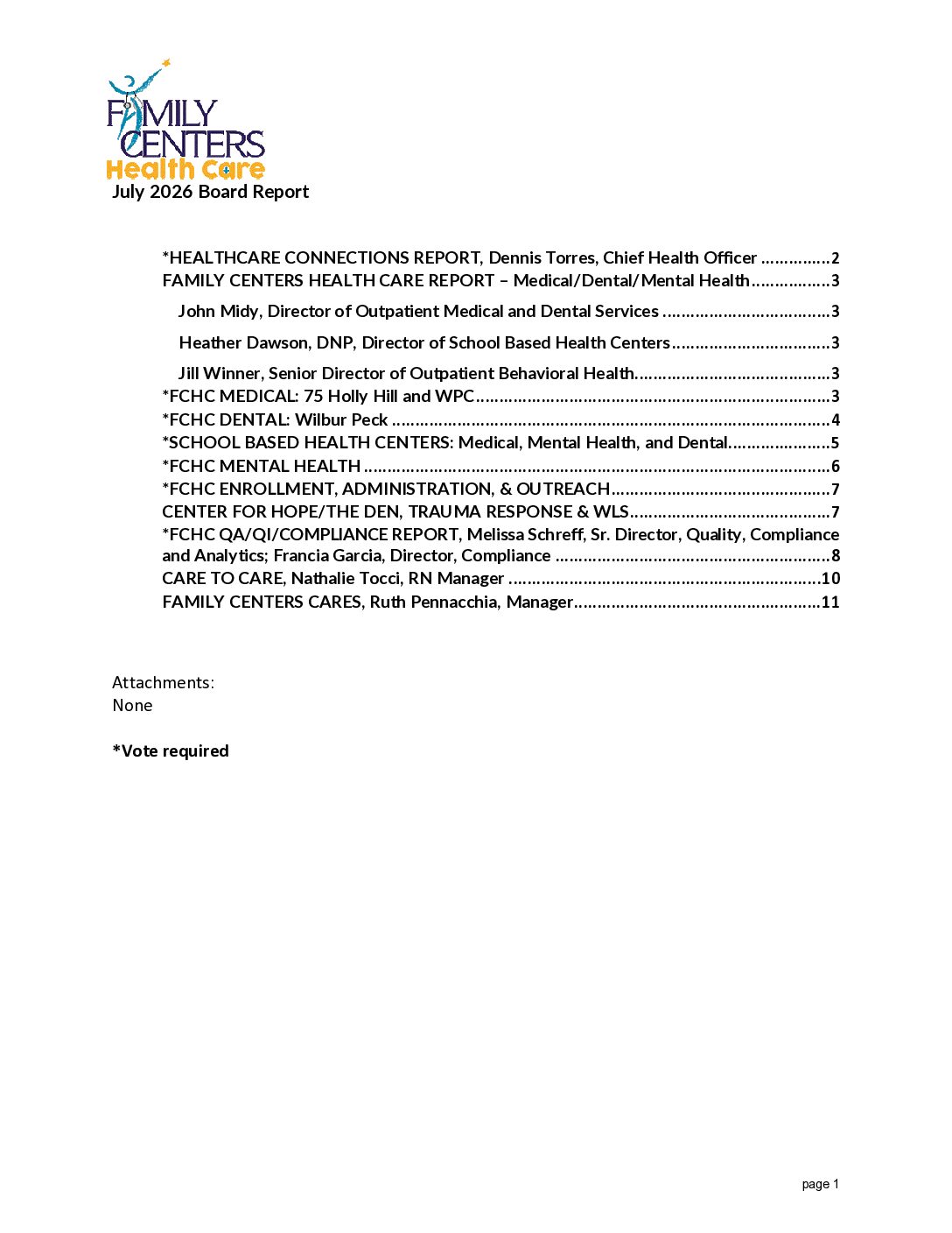 2. HCC Board Report July 2026