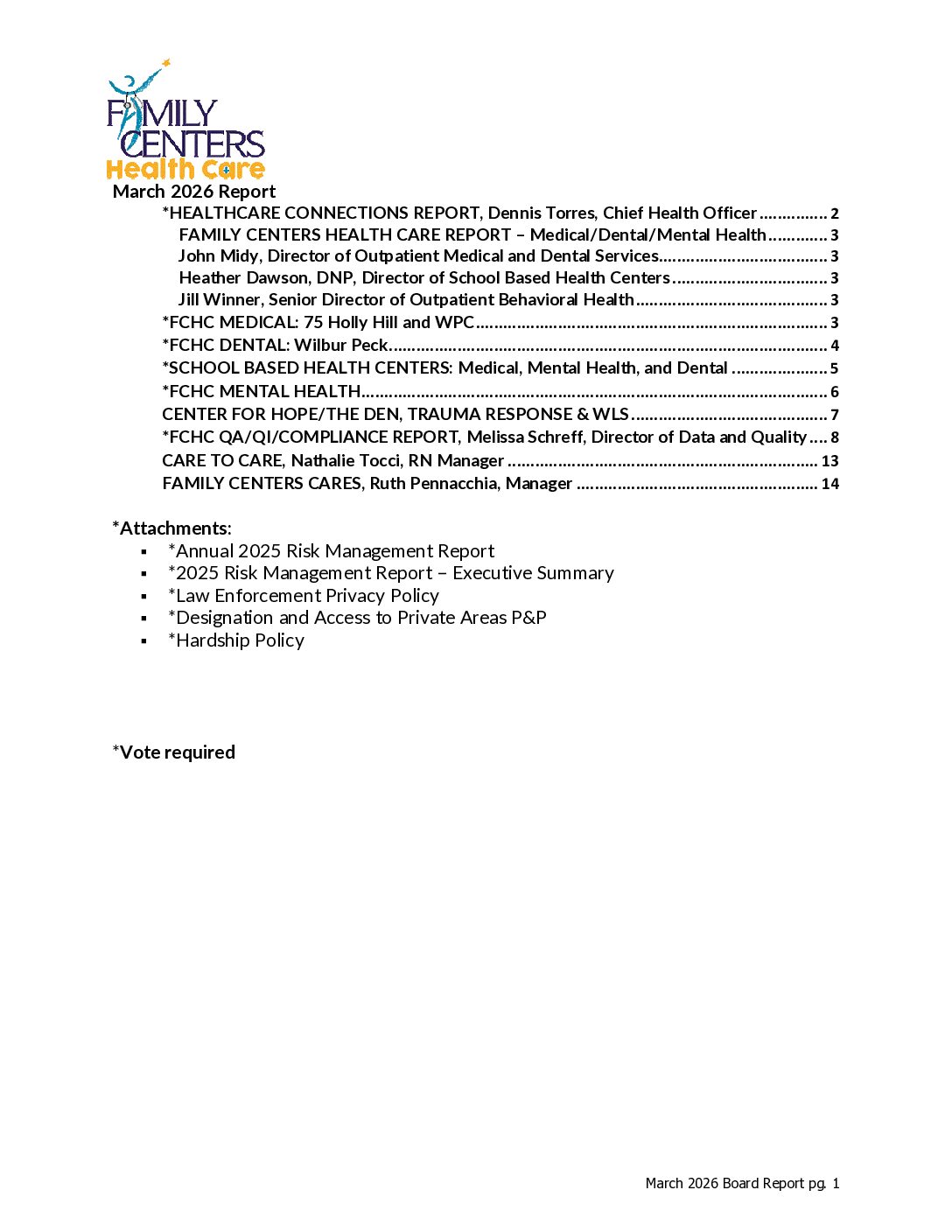 3. HCC Board Report March 2026